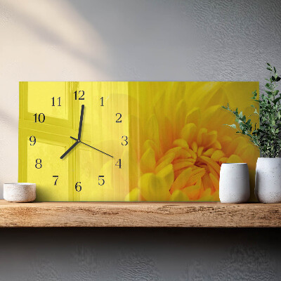 Horizontale Uhr Blume
