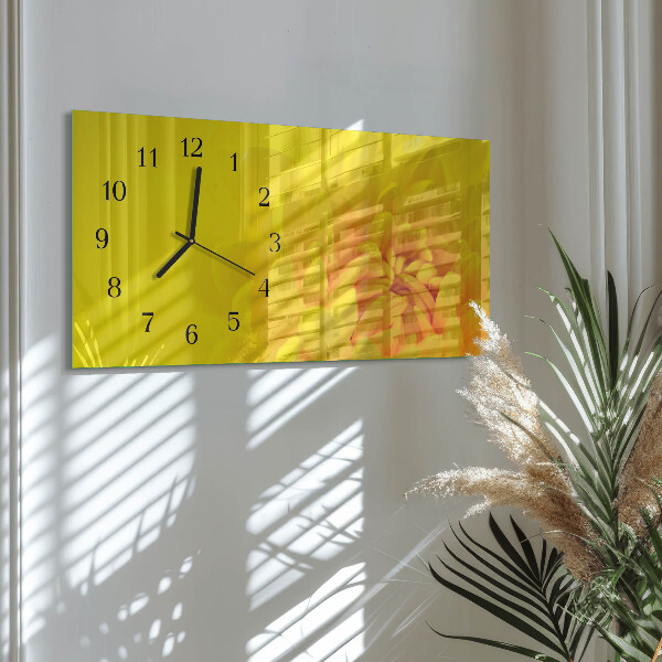 Horizontale Uhr Blume
