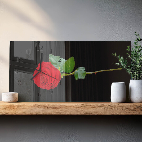 Horizontale Uhr Rose