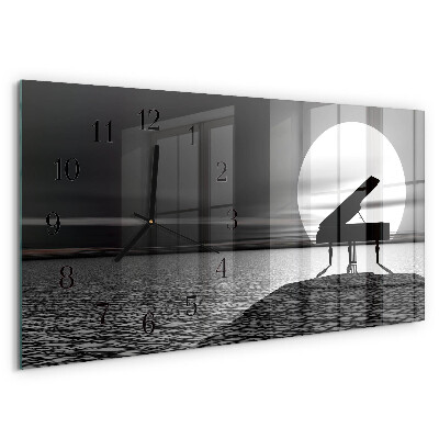 Horizontale Uhr Klavier