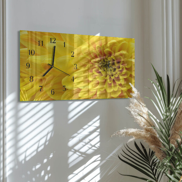 Horizontale Uhr Chrysantheme