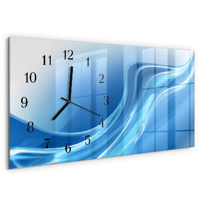 Horizontale Uhr Blaue Wellen