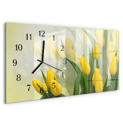 Horizontale Uhr Tulpen