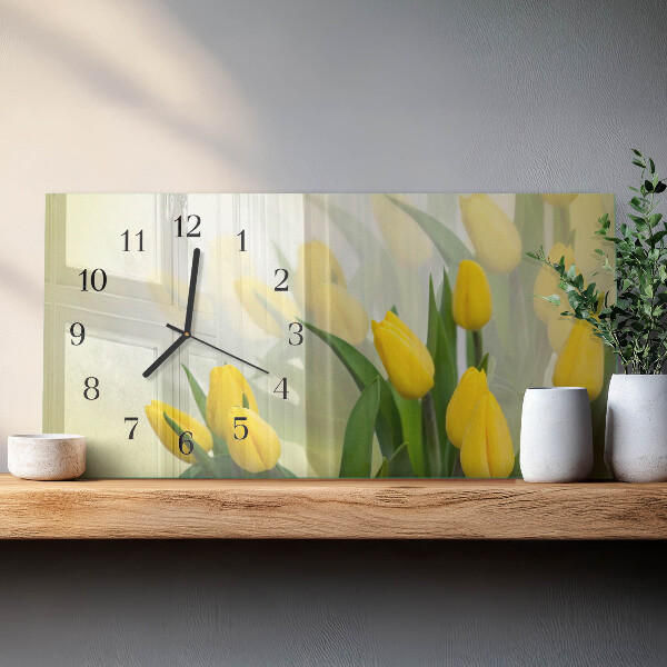 Horizontale Uhr Tulpen