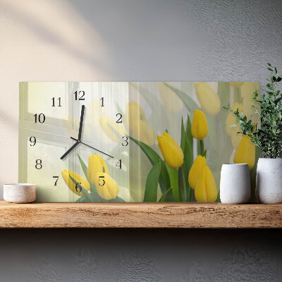 Horizontale Uhr Tulpen