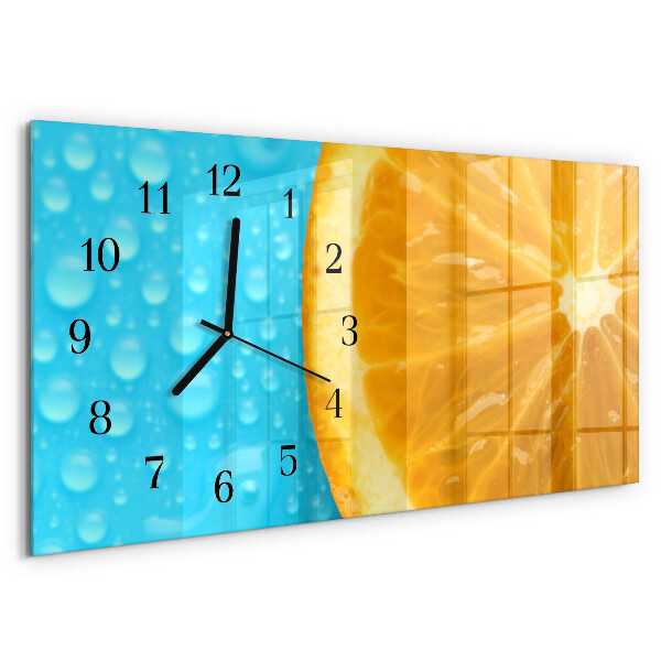 Horizontale Uhr Orange
