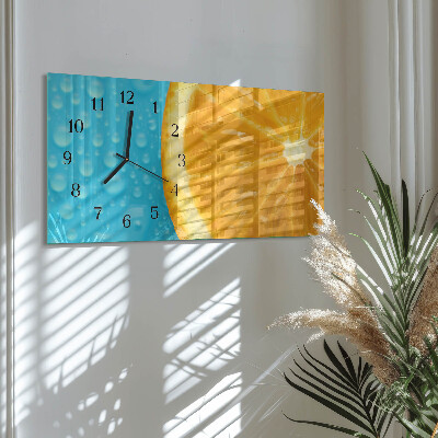 Horizontale Uhr Orange