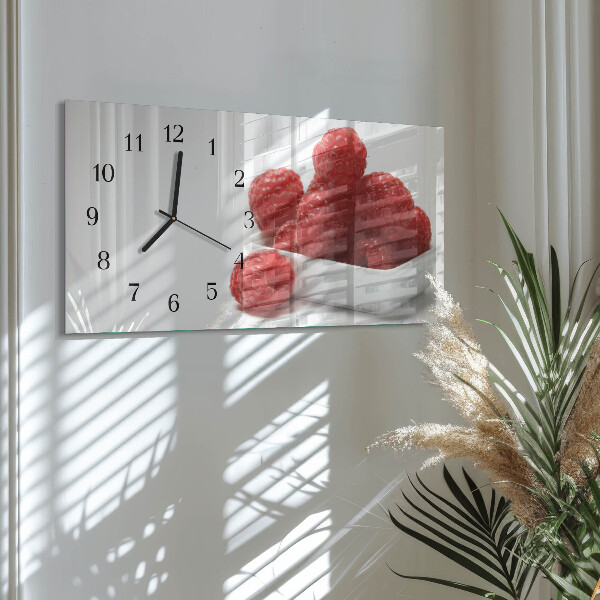 Horizontale Uhr Himbeeren