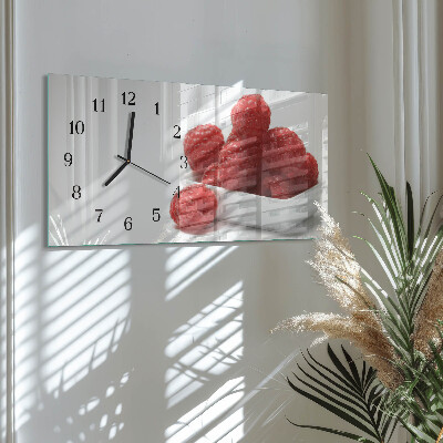Horizontale Uhr Himbeeren