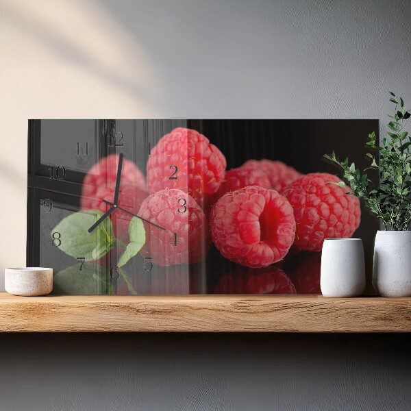 Horizontale Uhr Himbeeren
