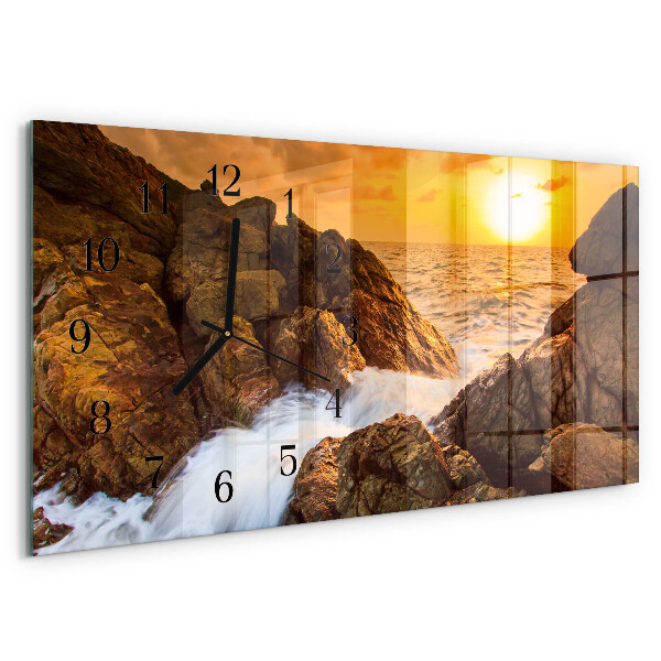 Horizontale Uhr Sonnenuntergang