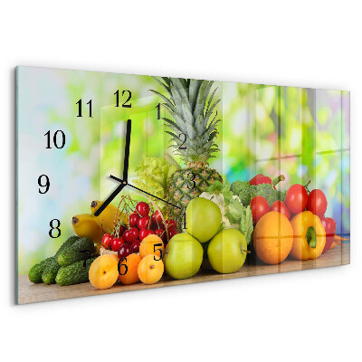 Horizontale Uhr Obst und Gemüse