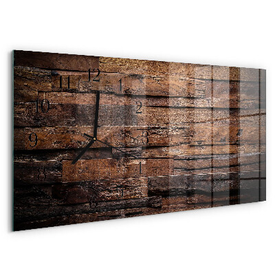 Horizontale Uhr Holz