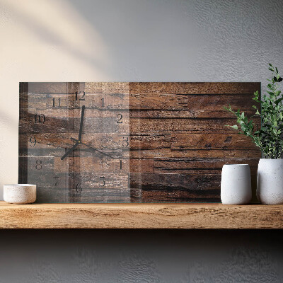 Horizontale Uhr Holz