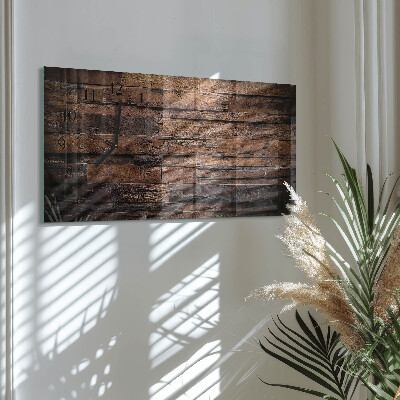 Horizontale Uhr Holz