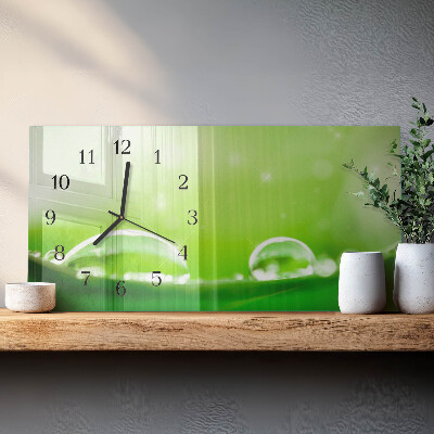 Horizontale Uhr Wassertropfen