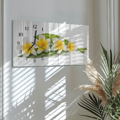 Horizontale Uhr Blumen