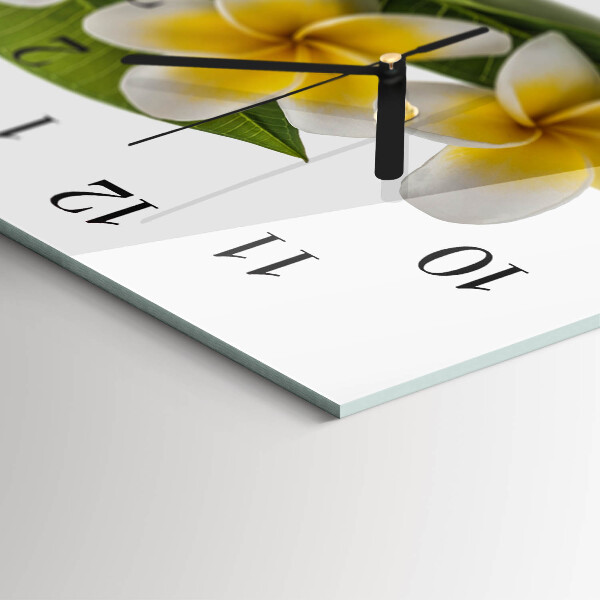 Horizontale Uhr Blumen