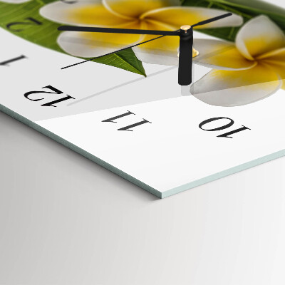 Horizontale Uhr Blumen