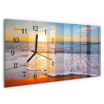 Horizontale Uhr Sonnenuntergang