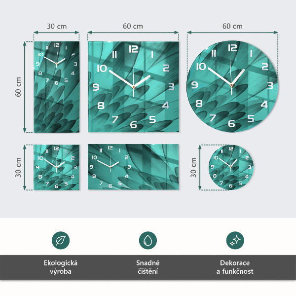 Horizontale Uhr Holzbretter