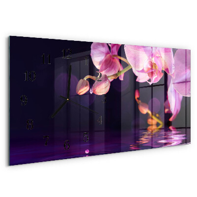 Horizontale Uhr Orchidee