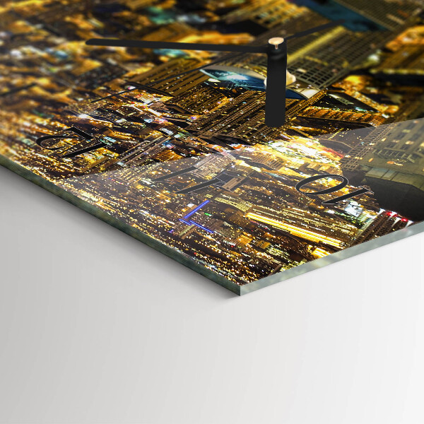 Horizontale Uhr Stadt bei Nacht