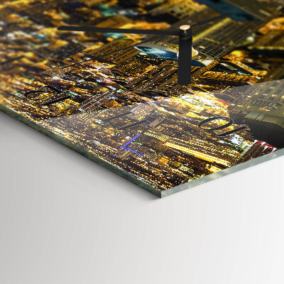 Horizontale Uhr Stadt bei Nacht