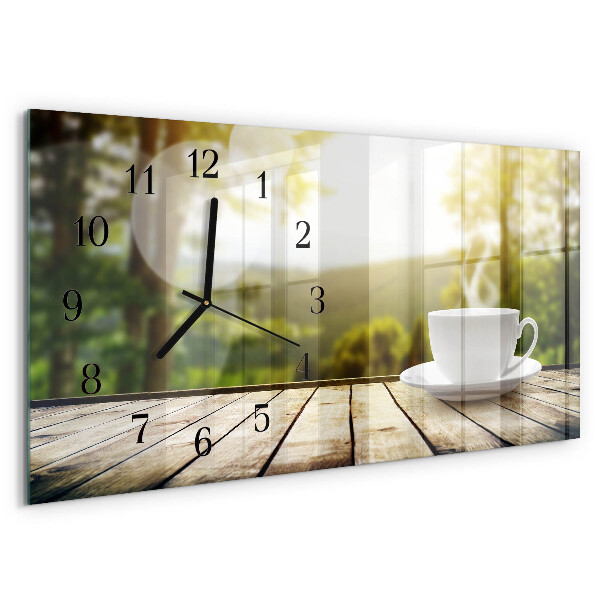 Horizontale Uhr Kaffee
