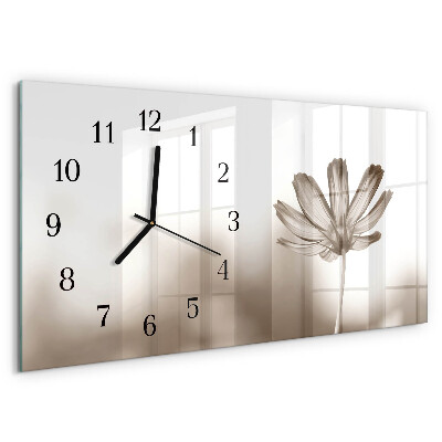 Horizontale Uhr Blume