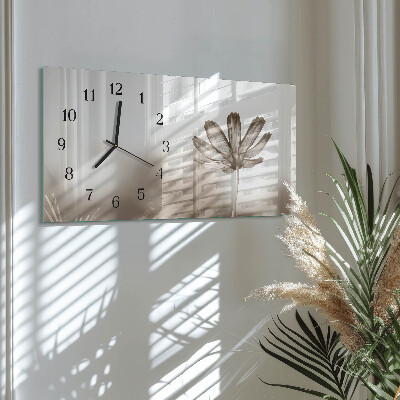 Horizontale Uhr Blume