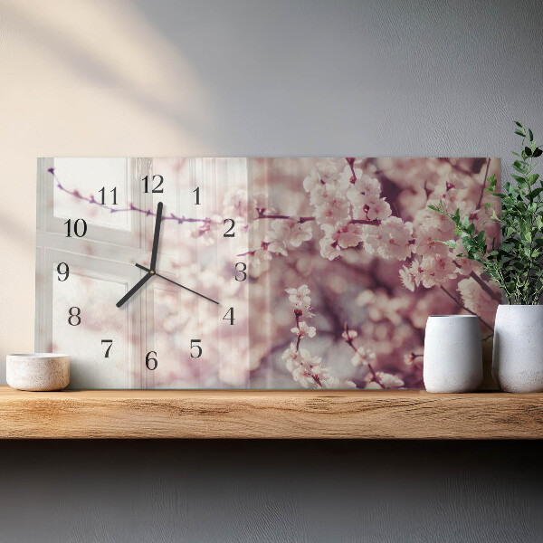 Horizontale Uhr Kirschblüten