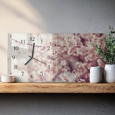 Horizontale Uhr Kirschblüten