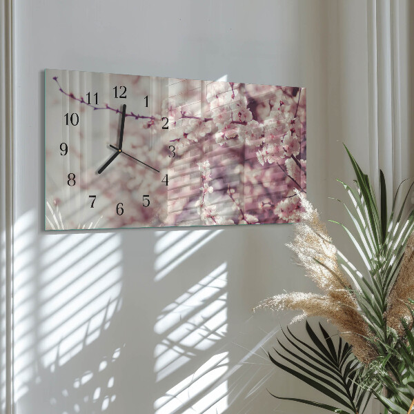 Horizontale Uhr Kirschblüten