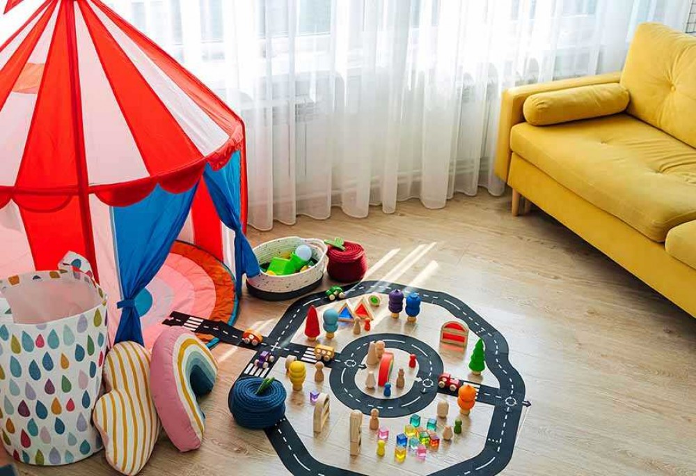 Wie richtet man eine Spielecke für ein Kind ein?