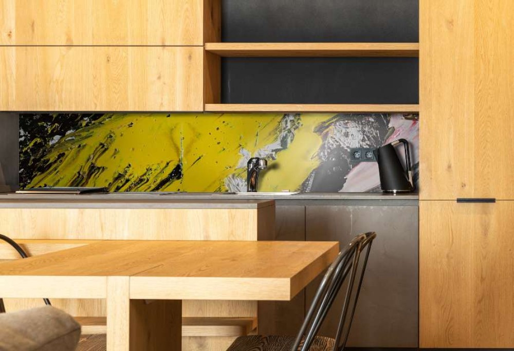 Glasscheiben in der Küche