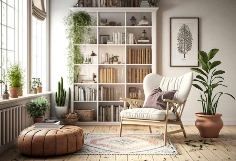 Wohnzimmer im Boho-Stil